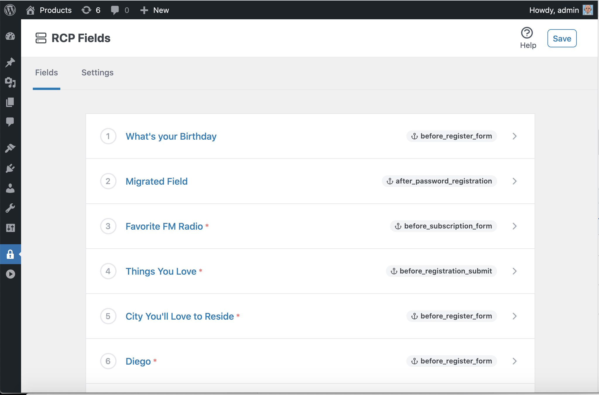 Restrict Content Pro – Custom Fields